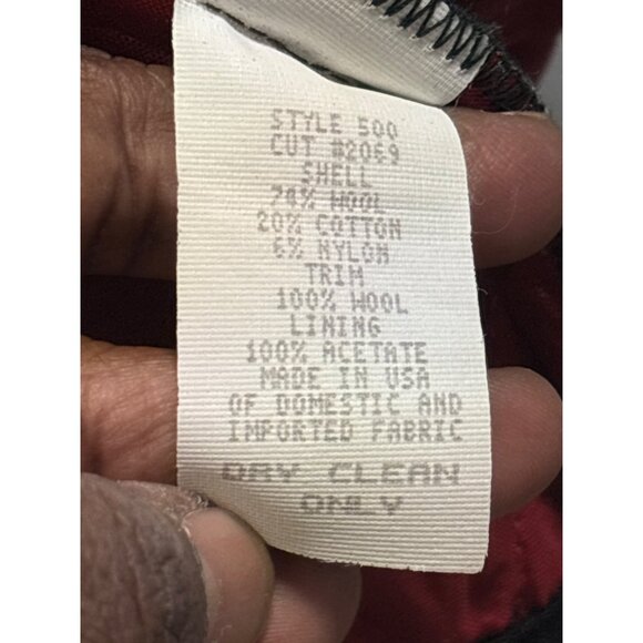 CB Wraps By Canvasbacks Quilted Wool Vest L Red & Brown - Picture 8 of 9